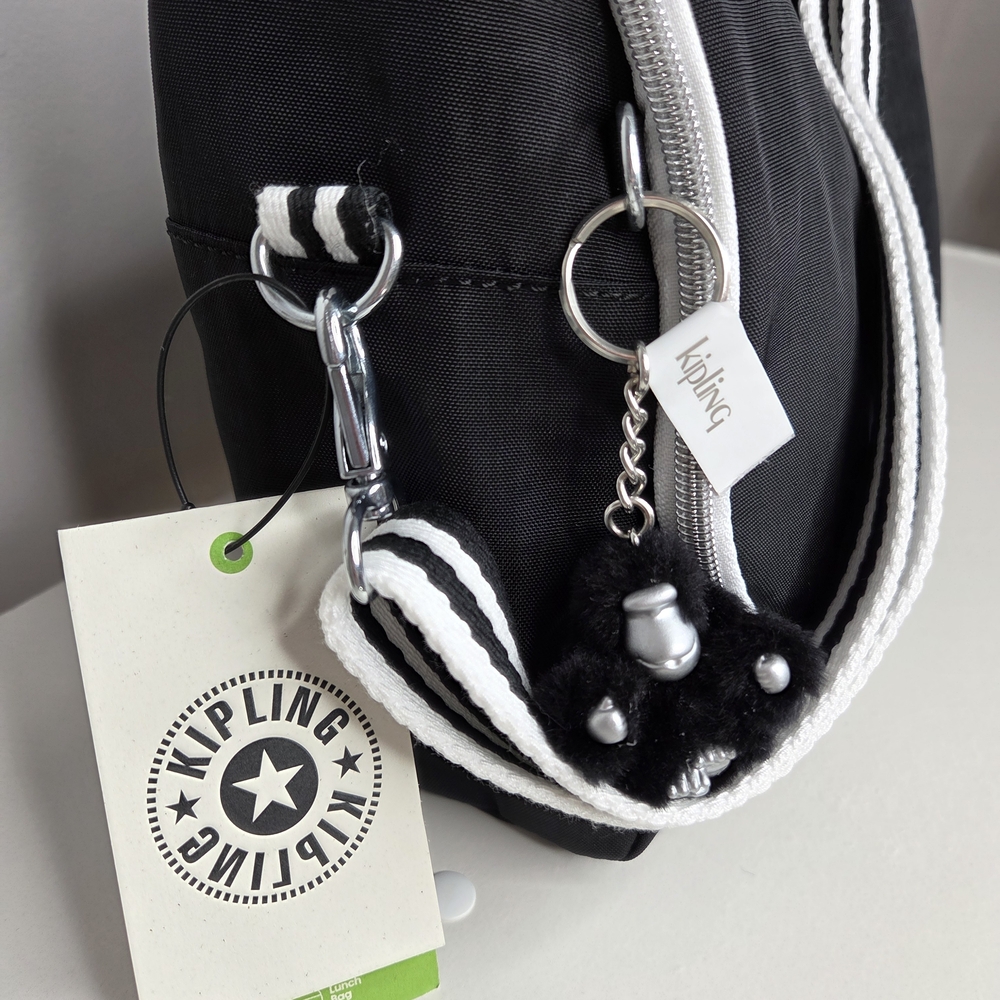 Kipling Kichirou Insulated Lunch Bag Polyamide EVA KI2163 Stars Pop Black NWT - Picture 3 of 8